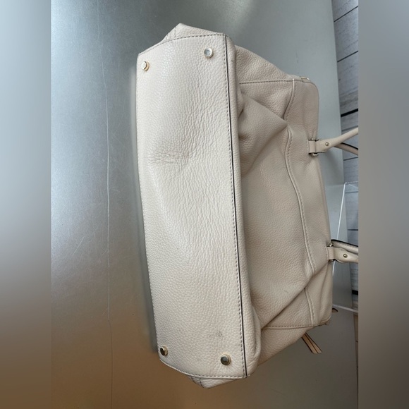 Kate Spade Cobble Hill Tote Bag Beige Cream Carry All Top Handle Pebble Leather - Picture 3 of 12